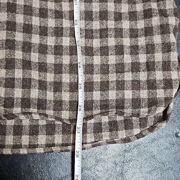 Pendleton Men's Oliver wool brown checkered button up size S flannel casual - Picture 8 of 10
